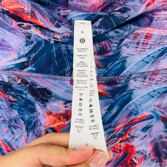 LULULEMON Base Pace High-Rise Running Tights Leggings Atmospheric Purple Multi - Picture 10 of 11